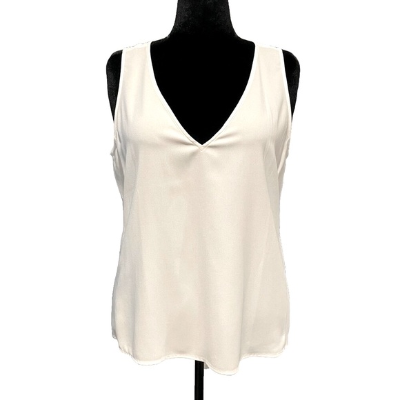 Nordstrom V-Neck Tank Top | NWOT | Ivory Cloud - Picture 1 of 10